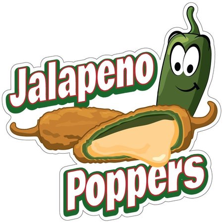 SIGNMISSION Jalapeno Poppers Decal Concession Stand Food Truck Sticker, 16" x 8", D-DC-16 Jalapeno Poppers19 D-DC-16 Jalapeno Poppers19